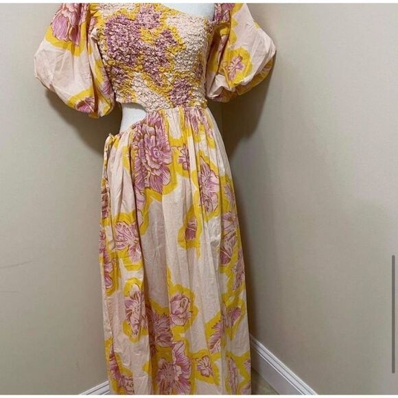 Free People Kalina Printed Midi Dress Size M - Picture 3 of 8